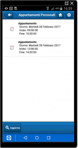 schermata appuntamenti su TicketPlan